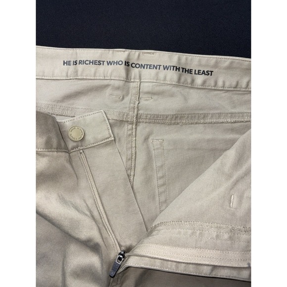 Rhone Pants Mens 32x30 Tan Commuter Slim Performance Chino Stretch Golf Travel - Picture 6 of 14